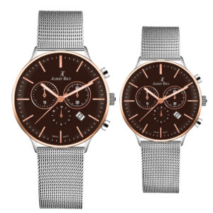 ست ساعت مچی عقربه ای زنانه و مردانه آلبرت ترایس مدل AT20262