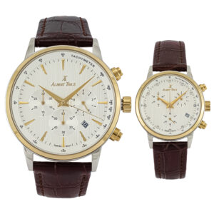 ست ساعت مچی عقربه ای زنانه و مردانه آلبرت ترایس مدل AT16037